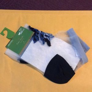 Kate Spade Sheer Floral Anklet Socks